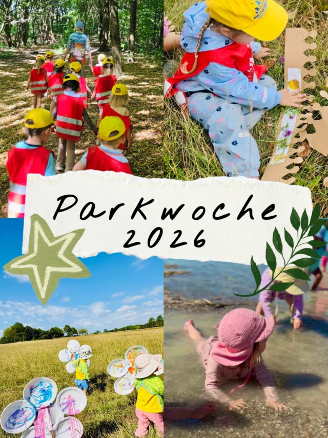🌿☀️ Parkwoche im Riemer Park ☀️🌿Eine Woche voller Natur, Gemeinschaft und unvergesslicher Erlebnisse! Während unserer Parkwoche verbringen alle Kinder aus der Krippe, dem Zwergenkindergarten und dem Kindergarten den gesamten Tag gemeinsam im Riemer Park.Hier wird gespielt, entdeckt, geforscht und gelernt – mit spannenden Naturangeboten, kreativen Kunstwerken aus Naturmaterialien, sportlichen Aktivitäten und vielen Begegnungen mit der Tier- und Pflanzenwelt. Auch unser frisch zubereitetes Mittagessen genießen wir gemeinsam im Grünen, und selbst die Ruhezeit findet unter freiem Himmel statt.Ob Abkühlung am Riemer See, spannende Erkundungstouren oder ausgelassenes Spielen auf den Spielplätzen – die Parkwoche schafft wertvolle Naturerfahrungen, stärkt die Gemeinschaft und fördert die Selbstständigkeit der Kinder auf ganz besondere Weise. 💚🌳